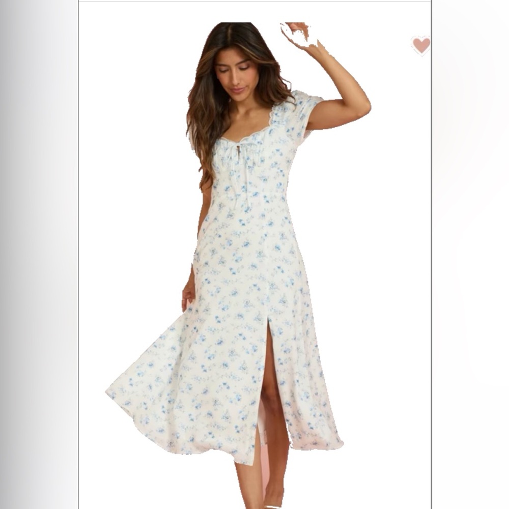 Altar'd State Blue Floral Midi Dress
